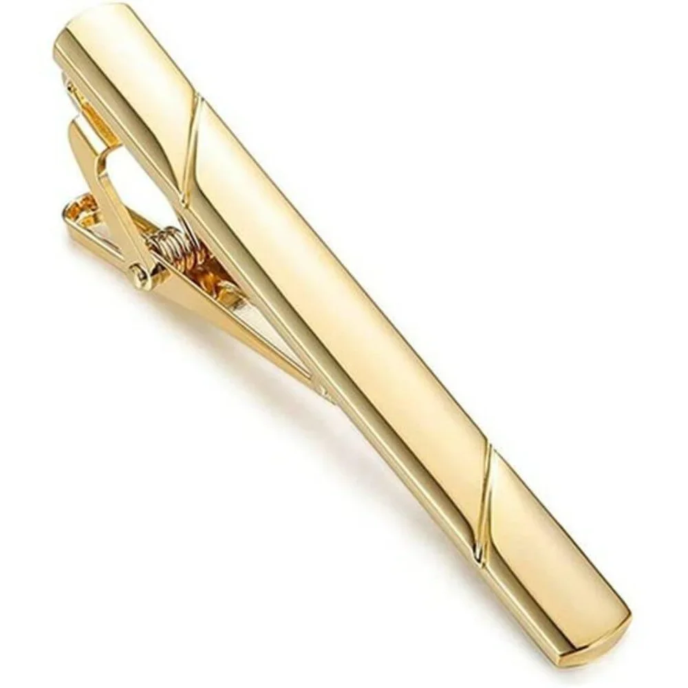 Mens Stainless Steel Tie Clip Classic Silver Gold Necktie Bar Wedding Gift